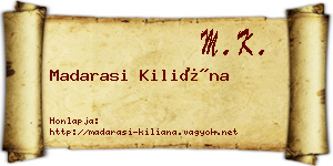 Madarasi Kiliána névjegykártya